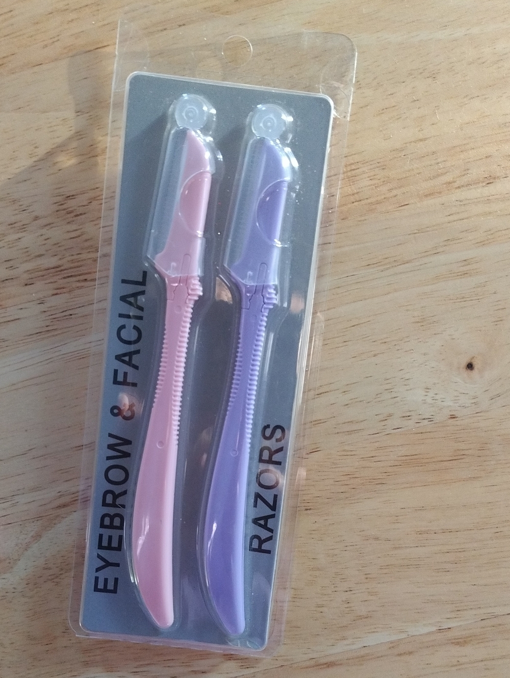 Unbranded Pink & Purple Eyebrow & Facial Razors - 2 Pack